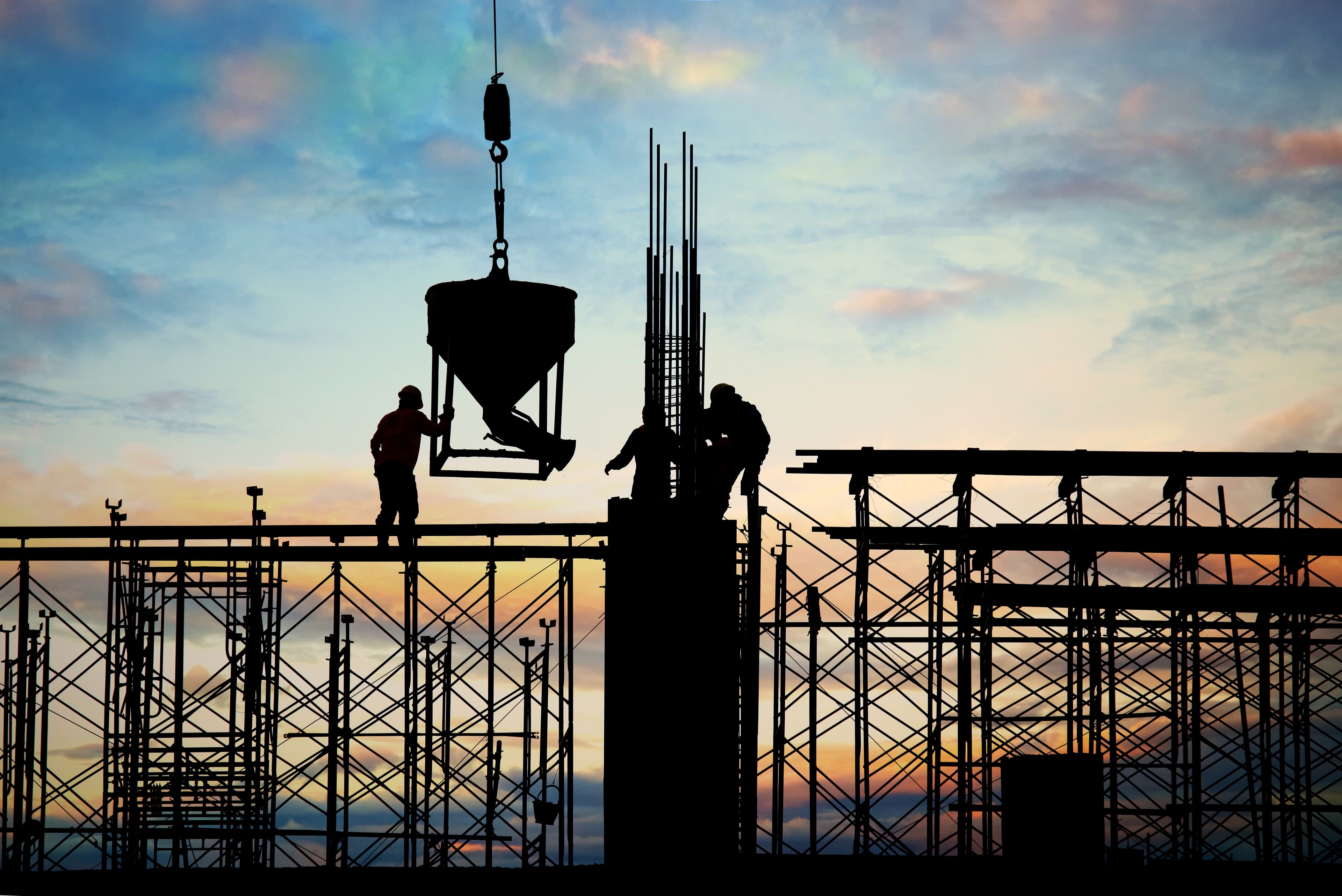 Industrial oil rig with fasteners